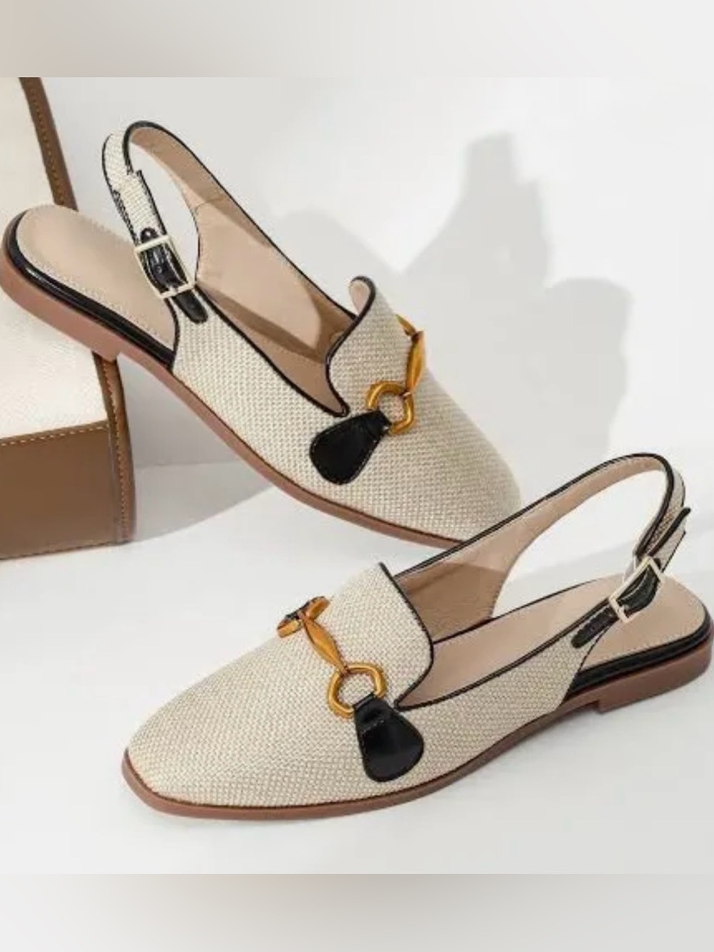 SHEIN Old Money Flat Slingbacks